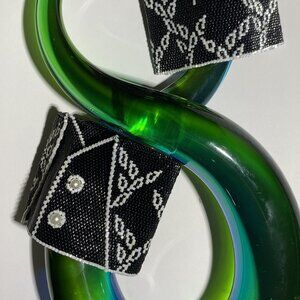 Beaded cuff braclets-pair